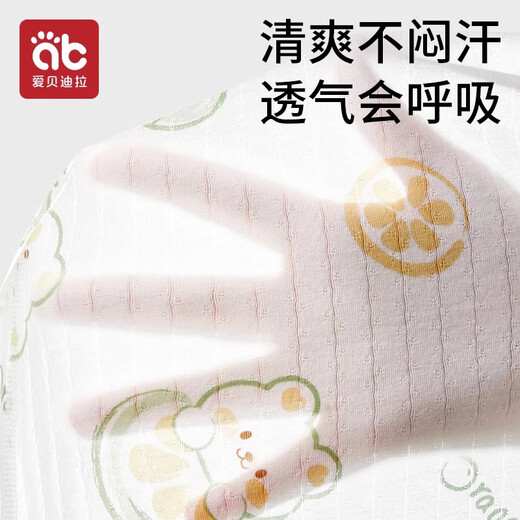 爱贝迪拉婴儿衣服夏季薄款新生婴幼儿睡衣外出男女宝宝空调短袖夏装连体衣