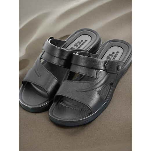 Huili Shanghai Summer Sandals Простые повседневные, не скользящие и устойчивые к износу ежедневной работы с двумя одеждами больших пляжных сандалий Huili 3888 (новая модель)/Brown 45 Стандартный код