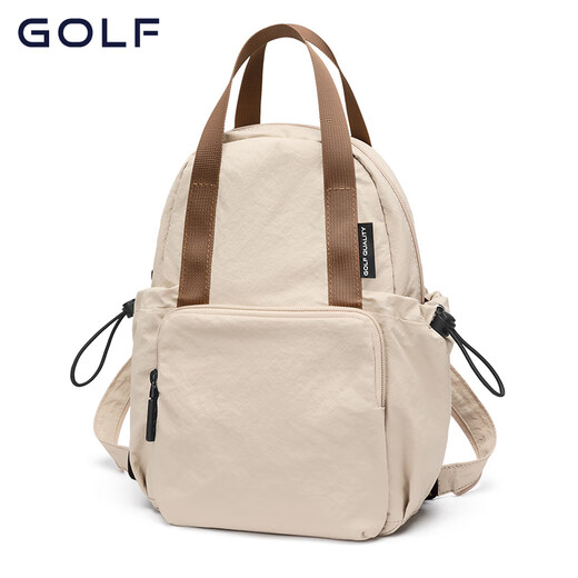 高尔夫（GOLF）坚果包女2025新款时尚胸包迷你双肩包运动单肩斜跨包休闲通勤 果仁杏.