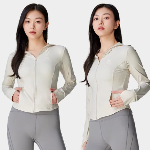Camel (Camel) Ropa de protección solar del hilo original para mujeres con protección solar de alta potencia Feel Feel Feel Rapting Sel-Dretracting Sol Protection Resorts para mujeres 724BZ00009, Daylily White, mujeres 2xl