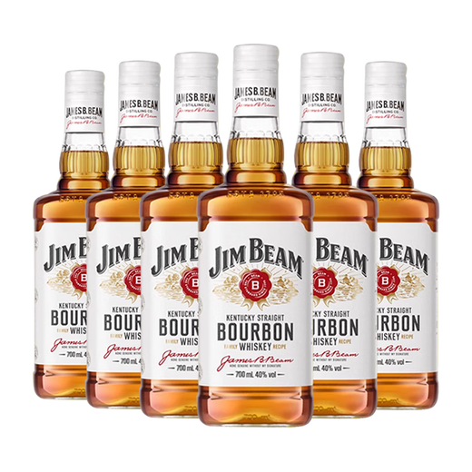 金宾（Jim Beam）宝树行 Jim Beam 700ml【组合装】波本威士忌 原装进口洋酒  【6支装】金宾波本威士忌700ml