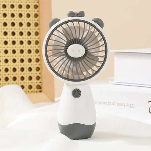 Six-legged ants creative cute cartoon handheld small fan USB charging large wind power mobile phone stand desktop children student fan HD6626-Dark brown factory/// Cross-border