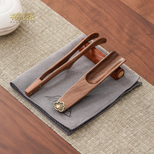 Bangsheng solid wood tea spoon tea set accessories tea shovel household high-end wooden tea spoon Liujunzi accessories single Zhiyin tea spoon (walnut)
