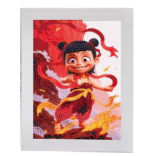 Pintura de uñas Nezha Nezha Diamante Pintura de pintura de diamantes inspirador y pintura de piedra Kindergarten Regalo Diy Materiales hechos a mano 7371