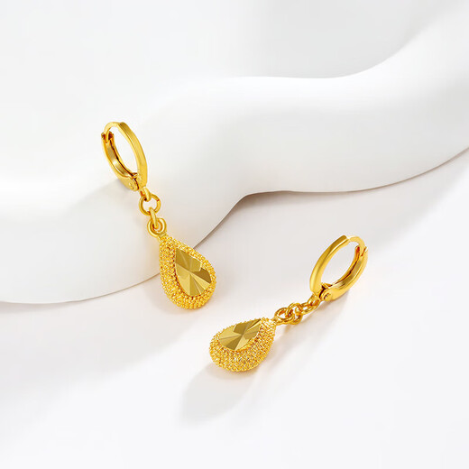 RSRDDY Old Phoenix Earrings Gold Drop Earrings Gold Store 999 Earrings Fashionable Women's Earrings 18k Gold 4.7g