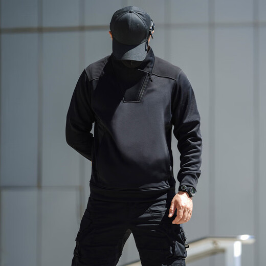 Longya II Longya Tiantong функциональная толстовка с воротником-стойкой, мужская осенне-зимняя повседневная свободная верхняя куртка, черный цвет полярной ночи M 175/96A (140-155Jin Jin соответствует 0,5 кг)