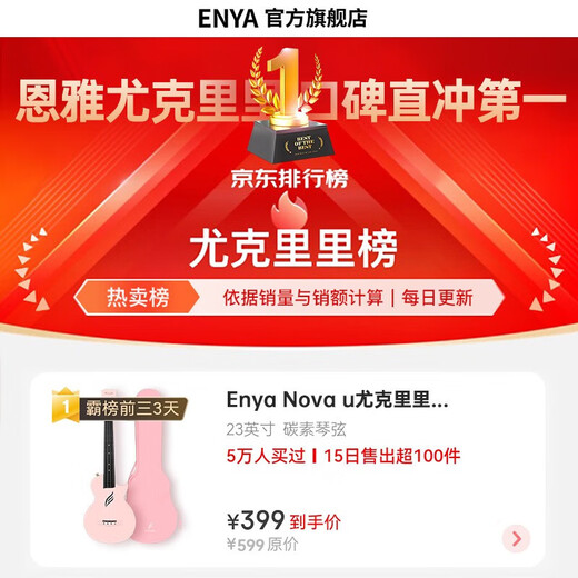 Enya Nova u Hatsune Mikulele Kohlefaser Uklili Anfänger Jungen und Mädchen Kinder kleine Gitarre 23-Zoll Nova U Space Black Integrated Carbonfaser