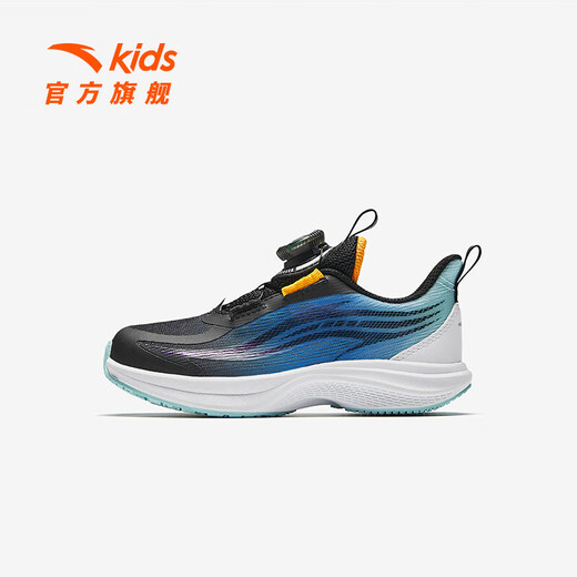Anta-Kinder-Turnschuhe Jungenschuhe 2025 Sommer NEW-Produktnetzwerk Atmungsaktives und gepolsterter Wasserstoff mit 2,0 Laufschuhen Schwarz/Delphin Blau/Anta White-1 30