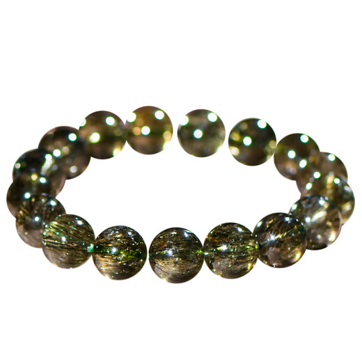 Eternal symbol light luxury brand collectible crystal bracelet natural 7A + Brazilian old mine green seven bracelet for men and women birthday gift 7a + about 7mm green seven