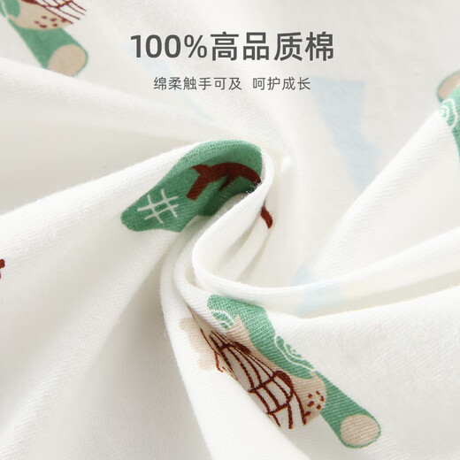 翘脚鸭（Tiptoe Duck）婴儿衣服新生儿夏季薄款连体衣宝宝内衣贴身睡衣 熊博士2件 90cm