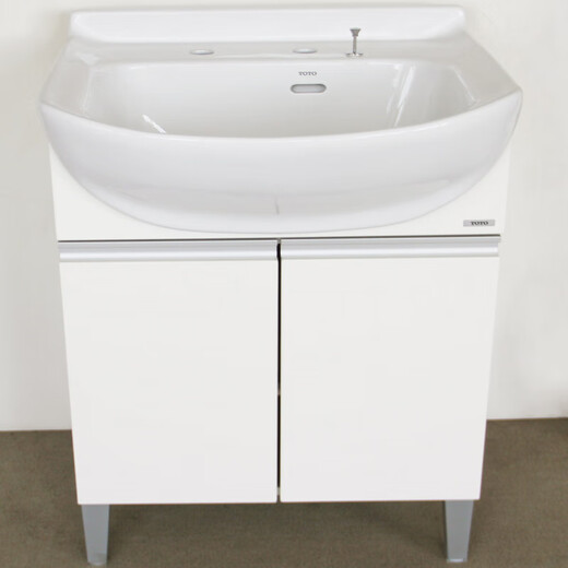 Toto tocador de lavado de la cara (tipo de puertas de desplazamiento) Cuenca de lavado de baños LDSW753W con grifo + LMAW752DR con luz de 70 cm