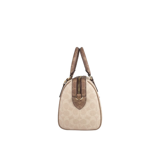 Coach (Coach) Frauen modisch und vielseitig PVC mit Leder One-Shoulder Crossbody Handtasche Sandgelb Cy679imxi9