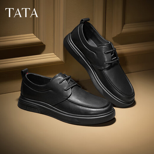 TATA soft-soled business casual leather shoes black VVK01CM4 black 41