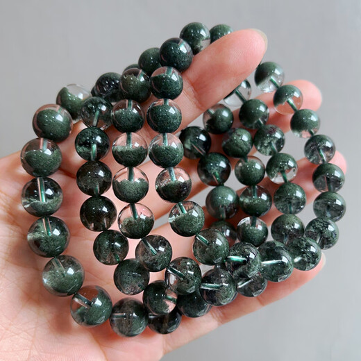 Pangdonglai Qualität Green Ghost Armband Kollektion Grad Tianlan Cornucopia Brasilianisch Tausendschichtsternkristallarmband H5155 10 mm