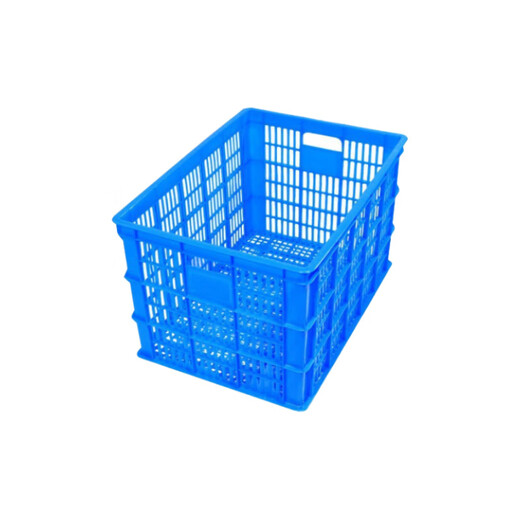 稳斯坦 WST013 塑料筐 物流周转箱筐加厚快递水果蔬菜沥水箩筐收纳筐 蓝680#675*478*400