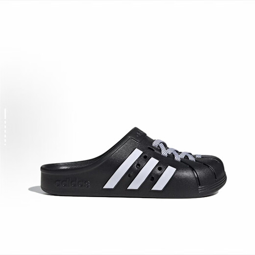 Adidas Adilette Clogs Удобные и износостойкие спортивные тапочки EVA для мужчин и женщин, и тот же стиль бежевый и черный JH9848 Черно-белый 46 (285 мм)
