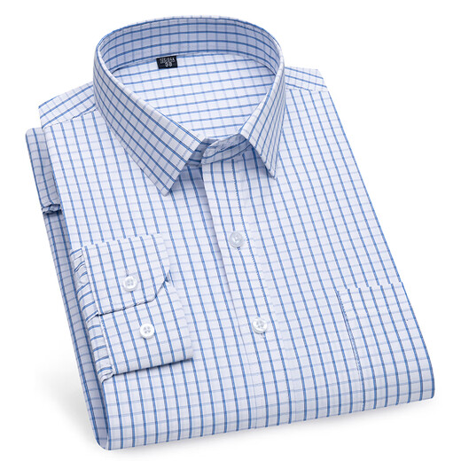 利郎男装商务正装长袖白衬衫大码宽松职业短袖潮流方领黑色韩版衬衣 6623 38 均码