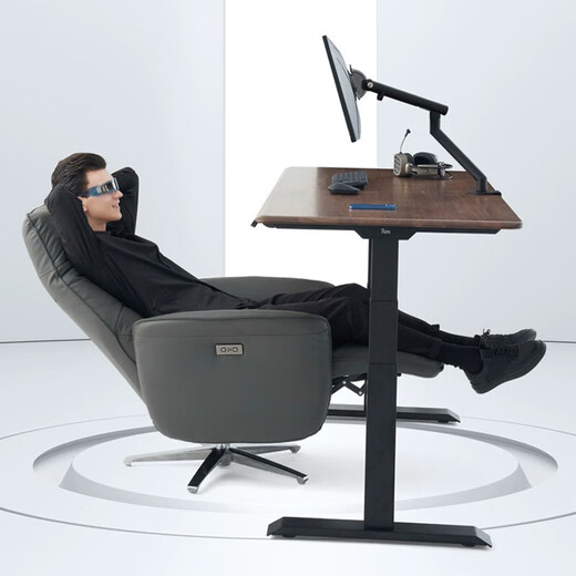 Kingvouman9am mesa de levantamiento eléctrico inteligente escritorio de oficina en casa ai mijia workbench tabla de elevación ai versión 14065m color de escritorio de roble patas de tres secciones eléctricas