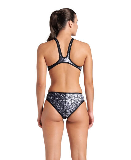 Arena Women's One Paints Swimsuit Technical Back Seamless Women's Swimsuit Black White/Black 36