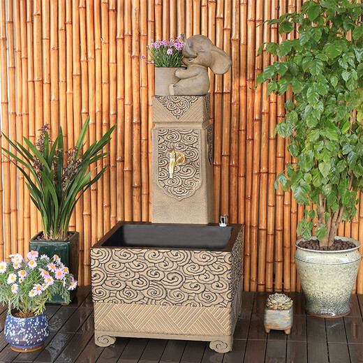 Yushixuan outdoor mop pool courtyard garden watering flower vertical faucet outdoor balcony column water plug floor-standing wash basin Xiangyun Jixiang column mop pool with faucet