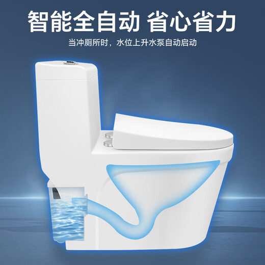 LOGN 路金隐藏式污水提升泵地下室污水提升器家用切割污水泵马桶排污泵 BOX01/6m扬程+定制马桶5010