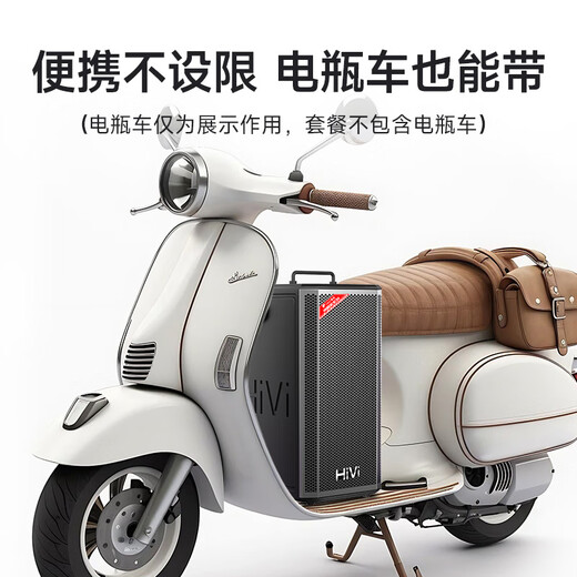 HiVi Outdoor Square Dance Speaker Trolley Mobile Karaoke Singing Speaker Karaoke Microphone Amplifier All-in-One Bluetooth Dual 5.5-inch MP25