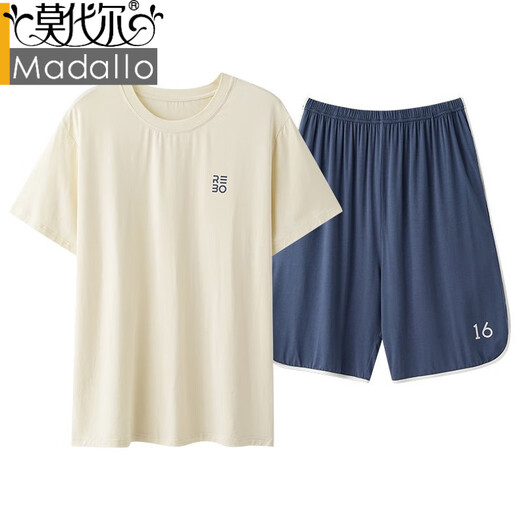 
Modal couple pajamas men summer modal women with chest pad short sleeve shorts men summer cool casual home clothes 01N15806 women 01N15606 men M women-