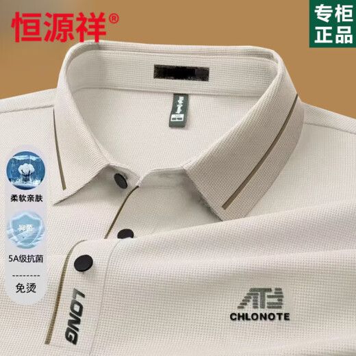 Camiseta Hengyuanxiang Camisa de manga larga para hombres para hombres 2025 Spring and Autumn Fino de mediana edad Camisa de la base de la solapa de mediana edad Autumn Top 16823 Light Green 2XL 180 [recomendado 155-170Jin [Jin equivale a 0.5 kg]]