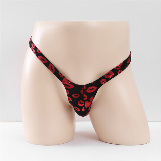 
Men's self-picking underwear Sexy and interesting men's underwear Self-picking lace U convex pocket bag Large space Men's thong Lightning gold Men's self-picking underwear 1 pair One size (65-95CM waist circumference)