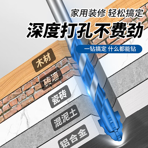 Fang Dawang hexagonal handle sawtooth eccentric drill 6/6/8/8/10mm wood tile cement aluminum alloy punch hand electric drill table drill