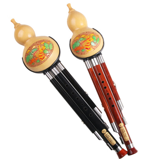 
Bainuo Hulusi Musical Instrument C-tuning Primary School Students' B-tuning B-tuning for Beginners' Professional Performance Special for Adults General DGFA Self-tuning, Exchangeable Mouth Black Wooden Tube B-tuning + Full Set of Gifts