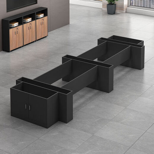 Großer Konferenztisch, langer Tisch, einfacher moderner ovaler Schulungstisch, Kombination aus Konferenzraumtisch und Stuhl, Büromöbel, 1,8 x 0,8 Meter Konferenztisch