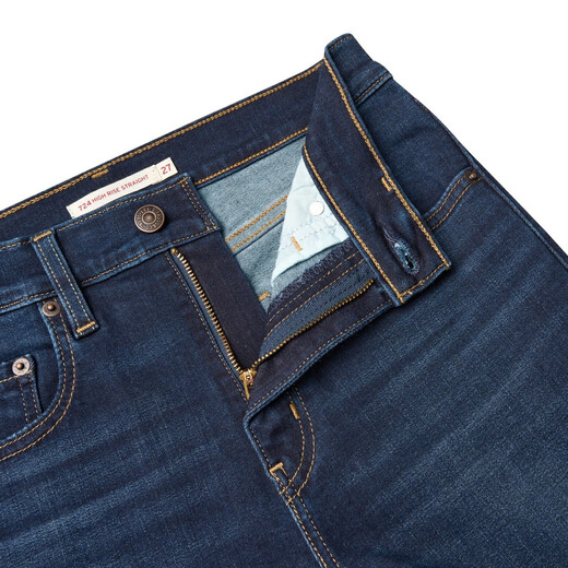 Levi's 724 Slim recto American American Temperamento casual simple con pantalones de pasajeros Blue oscuro 26 (28)