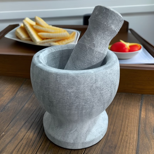 Stone garlic mortar garlic pounder garlic garlic masher garlic peeling natural bluestone mortar medium stone mortar 12 bluestone large models + stone hammer