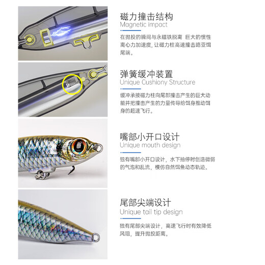 Lurefans River Rushing Explosion magnétique Far-Top Bass Fish Fish Sinking Water Road Bass Dongfeng 14161822 Crayon 11 # Stream Fish Dongfeng 22 Crayon-85 mm-22G