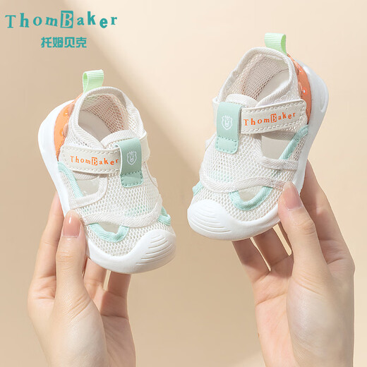 Tombeck-Babysandalen für Jungen und Mädchen Sommer Kleinkindschuhe 1-3 Jahre alte Babysandalen Weiche Lösche Babyschuhe Ozean Blau 20#