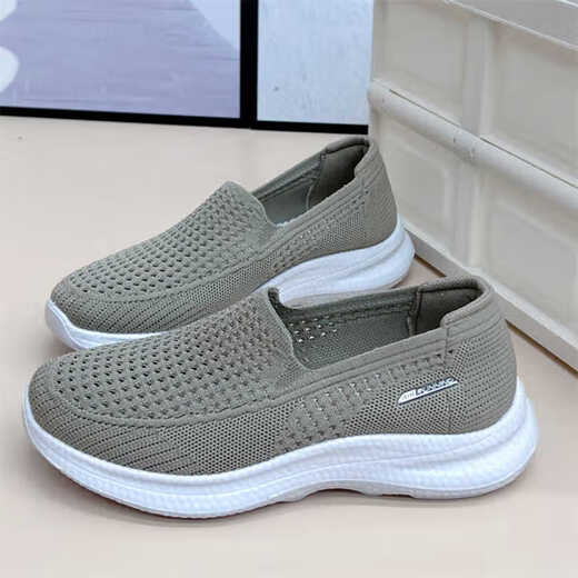 Adachi Kan Sari Kan Old Man Shoes Official Website Official Ship Store Flag Summer New Old Beijing Cloth Shoes Fashion Casual Men's Single Shoes Fly 880 Men's Net Gray 40