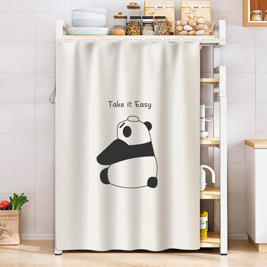 
Katillen storage rack shelf shelves and curtains cabinet dust-proof and hole-free slide rails covering cloth curtains kitchen miscellaneous curtains. You are working hard - hole-free slide rails 80*140cm (send hole-free slide rails)