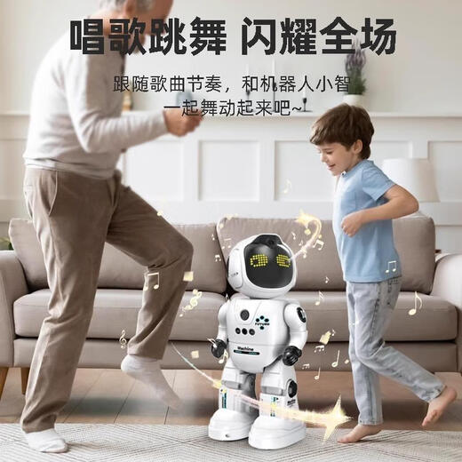 NUEVO ROBOT ROBOT ROBOT CONTROL REMOTO DE FENGXILEneng Pequeña programación inteligente de educación temprana Dance Girl Electric Toy Boy Programación inteligente Robot Super Valor Batería [Batería de carga dual]