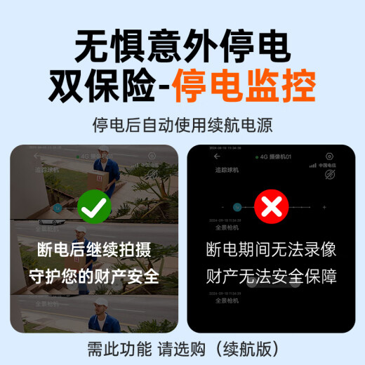 看护家无线三摄像头监控室外手机远程高清监控器无需连wifi免插电防水家用360度无死角带夜视全景 