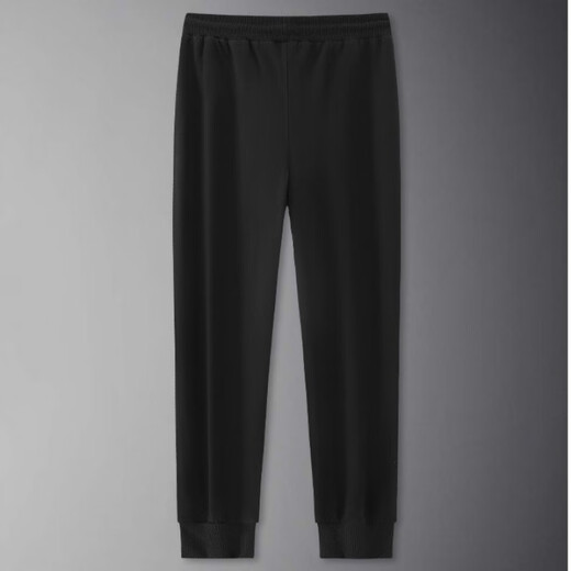 POLO SPORT American Ralph Lauren Spring and Autumn Men's Casual Pants Loose Drawstring Trendy Brand Sweatshirts Sports Men's Pants Versatile Black (Flat Mouth) 2XL