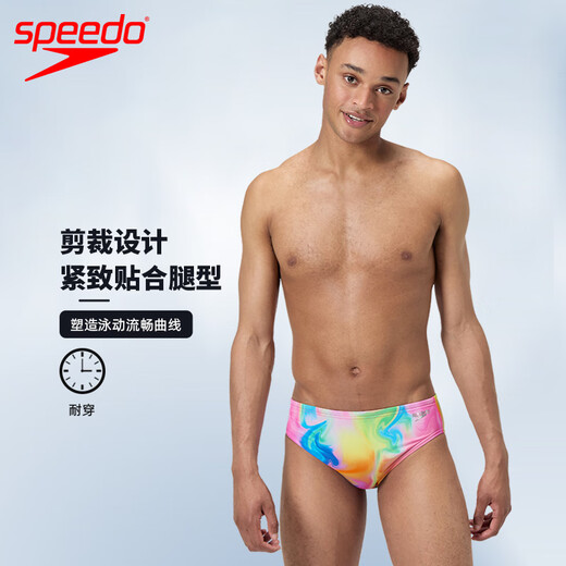 Speedo Professional Herren-Badehose, modisch bedruckt, Anti-Peinlichkeits-Schwimmausrüstung, Hula-Mischung, funkelndes Rosa, L