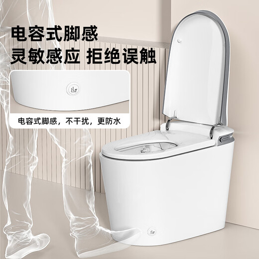 鹿尚S680智能马桶家用带水箱内置泡沫净水盾冲洗屁屁无水压限制坐便器 全智能自动版【白色】带清洗烘干 250/300/350/400坑距 下单备注