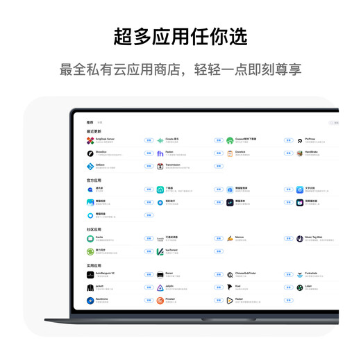 Lazymao Weifu AI private cloud mini host file data backup multi-terminal interoperability mobile phone and tablet expansion smart photo album self-developed linux operating system Star Gray Star Gray Intel Ai chip + 32GB memory + diskless