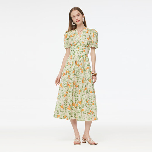 Gloria dress for women traveling 2025 new summer dopamine beautiful small skirt 1E5C4K690 8CD summer dream kumquat S