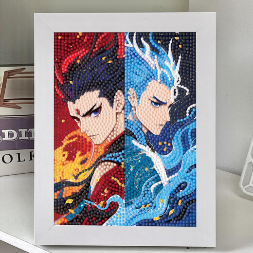 Nezha Pintura de uñas AO Bing Nezha Periférico 2025 Pegatinas de diy de diy de diy de diy para niños 7371 Herramientas + Marco de plástico>
