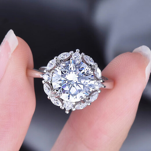 Fat Donglai's same moissanite ring, the hometown of diamonds in Shangqiu, Henan Province, the diamond queen's large 5 carat (11mm) opening is adjustable