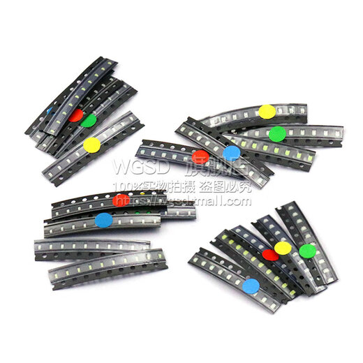 Dafuri 0805 0603 SMD LED light emitting diode commonly used component package 5 kinds of red, blue, green, yellow and white 10 pieces each 5 commonly used 0603 SMD LED light emitting diode package