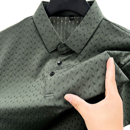 NJSKAKW [Real Pocket] Daddys Sommer neuer Männer Revers kurzärmelig T-Shirt Ice Seide Schnelltrockne Top Polo 686 Navy [mit Taschen] XL 130-150Jin [Jin entspricht 0,5 kg]
