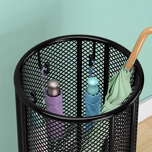 Aomingyuan Umbrella Storage Rack Home Door Rack Commercial Storage Umbrella Barrel Hotel Lobby Rack Entry Door Umbrella Rack Small Black Umbrella Barrel